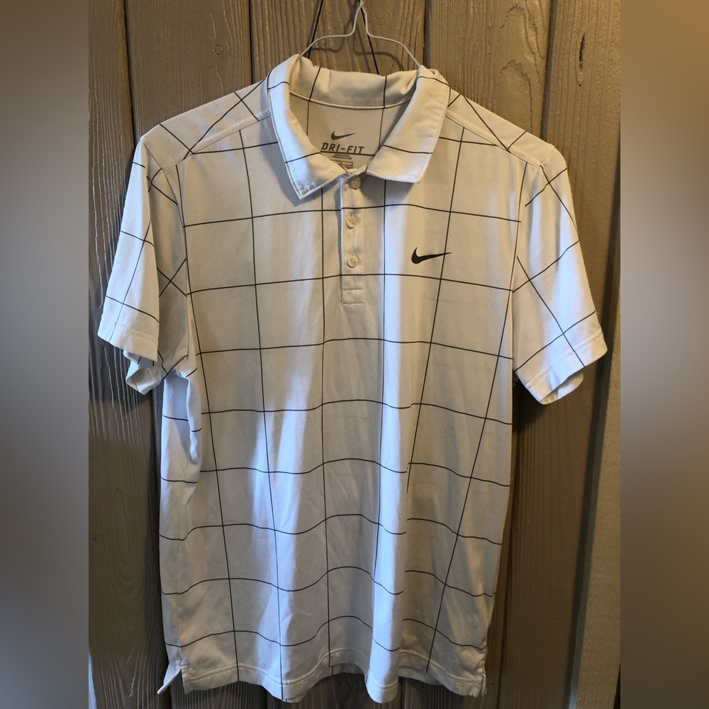 Nike grid pattern polo